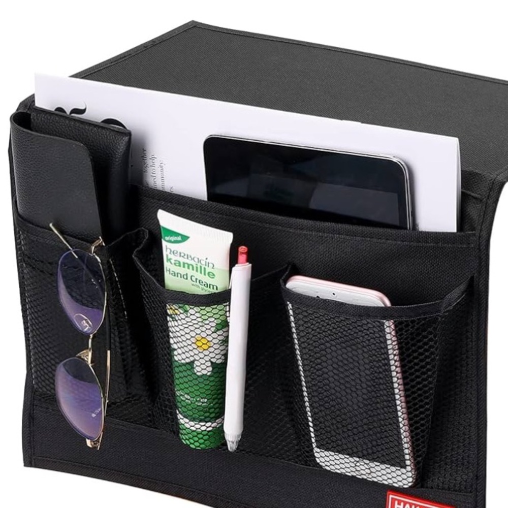Bedside Caddy, Remote Holder for Bed, Storage Organizer